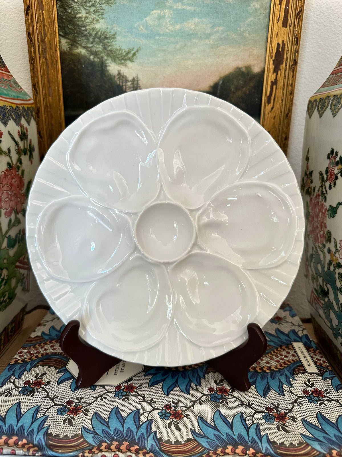 Vintage Pillivuyt French Porcelain Oyster Plate