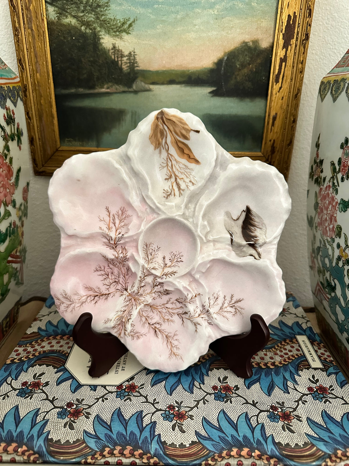 Antique Haviland & Co. Limoges Porcelain Oyster Plate