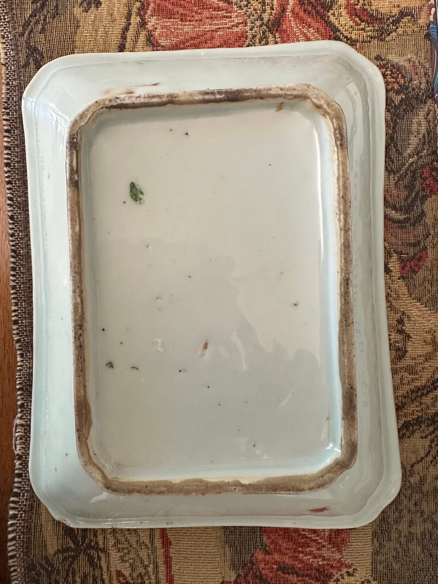 Antique Chinese Rose Canton Butterfly & Floral Tray