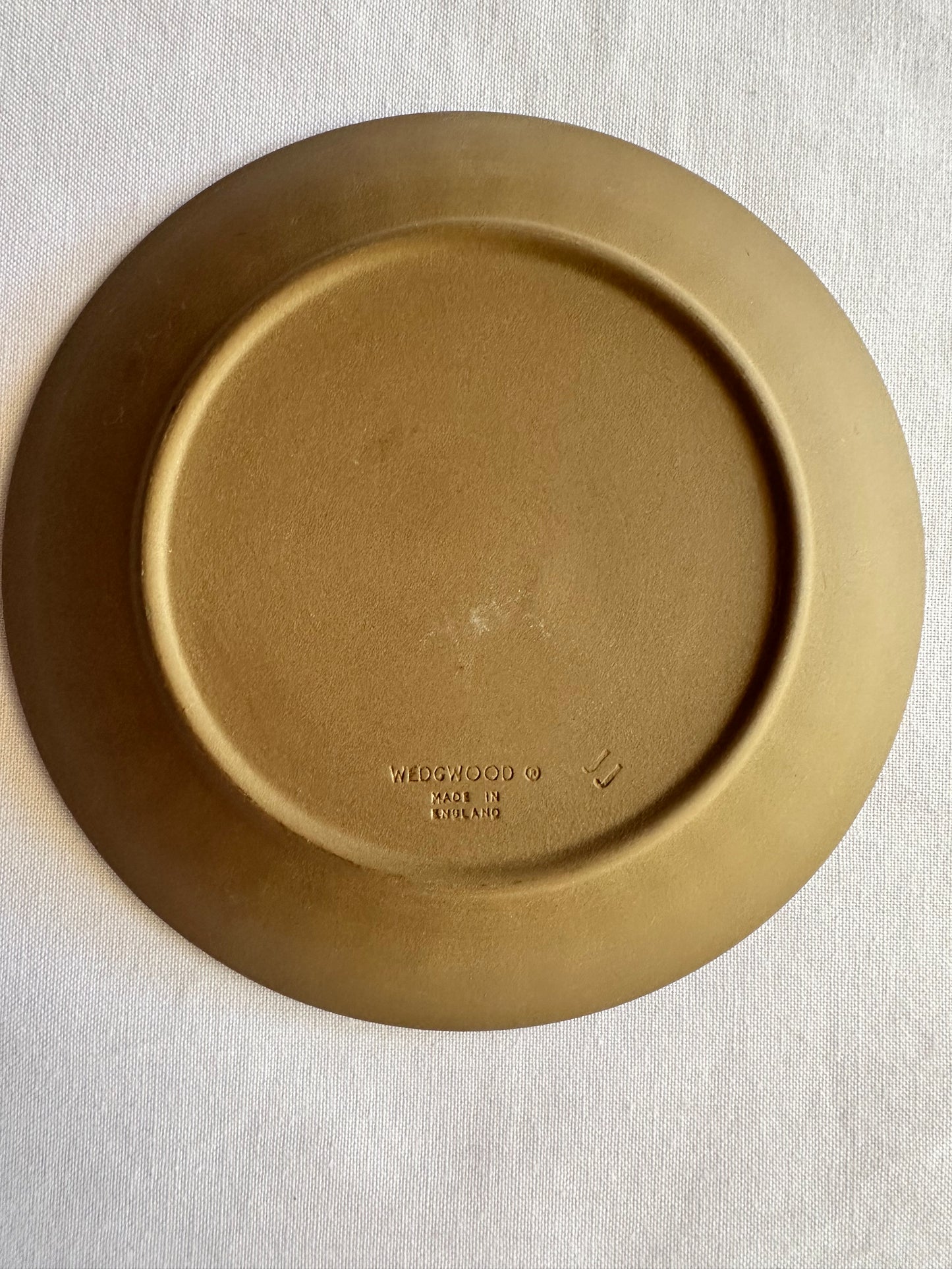 Vintage Wedgwood Taupe Jasperware Shell Trinket Dish