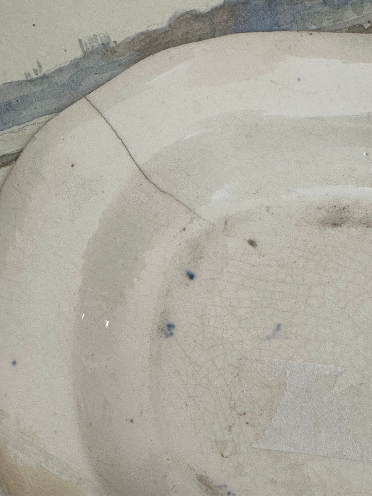 Antique Davenport Blue & White Transferware Miniature Dish