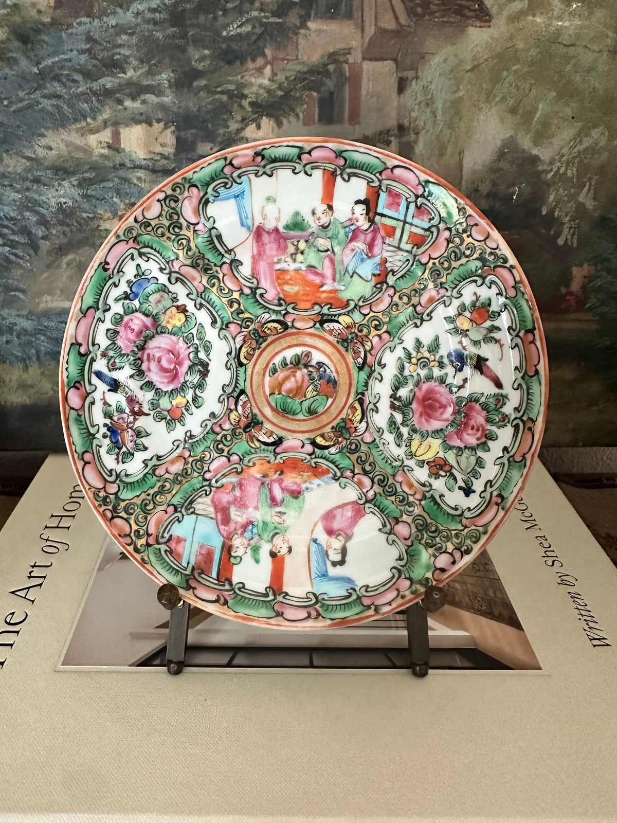 Antique Chinese Rose Medallion Plate | 6"