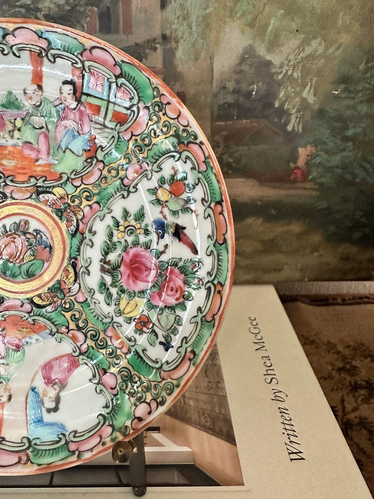Antique Chinese Rose Medallion Plate | 6"
