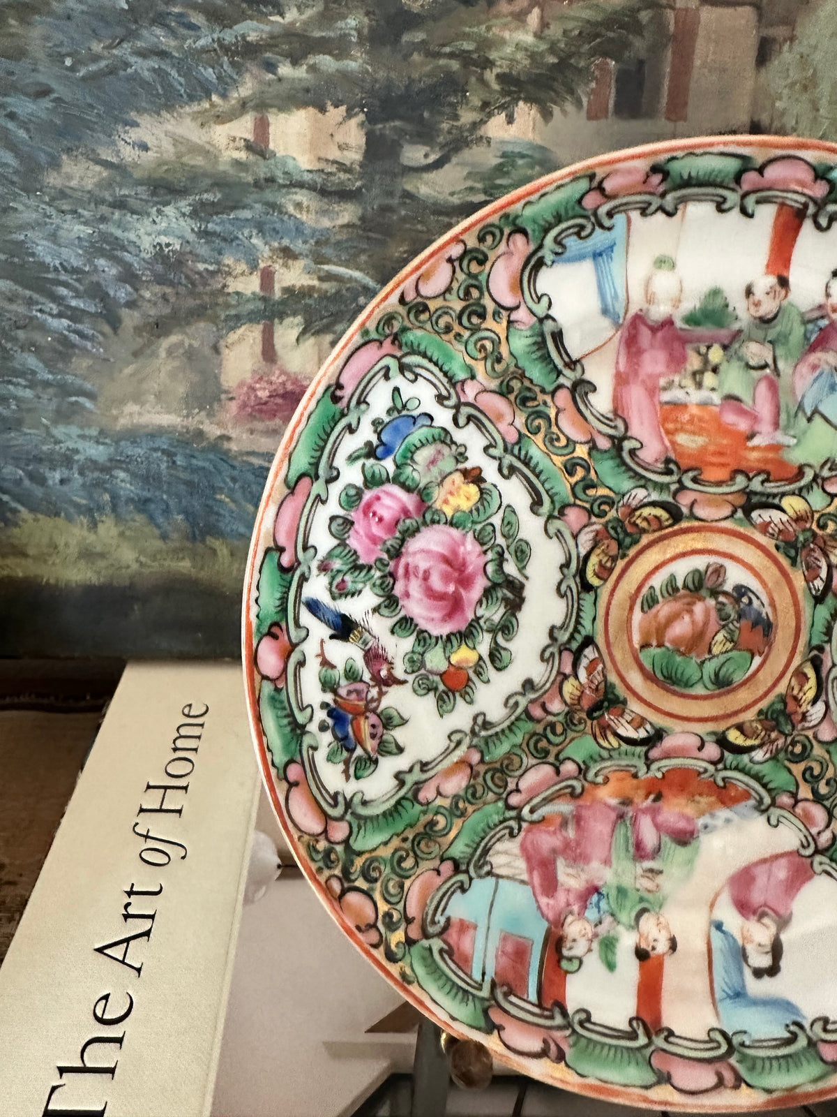 Antique Chinese Rose Medallion Plate | 6"