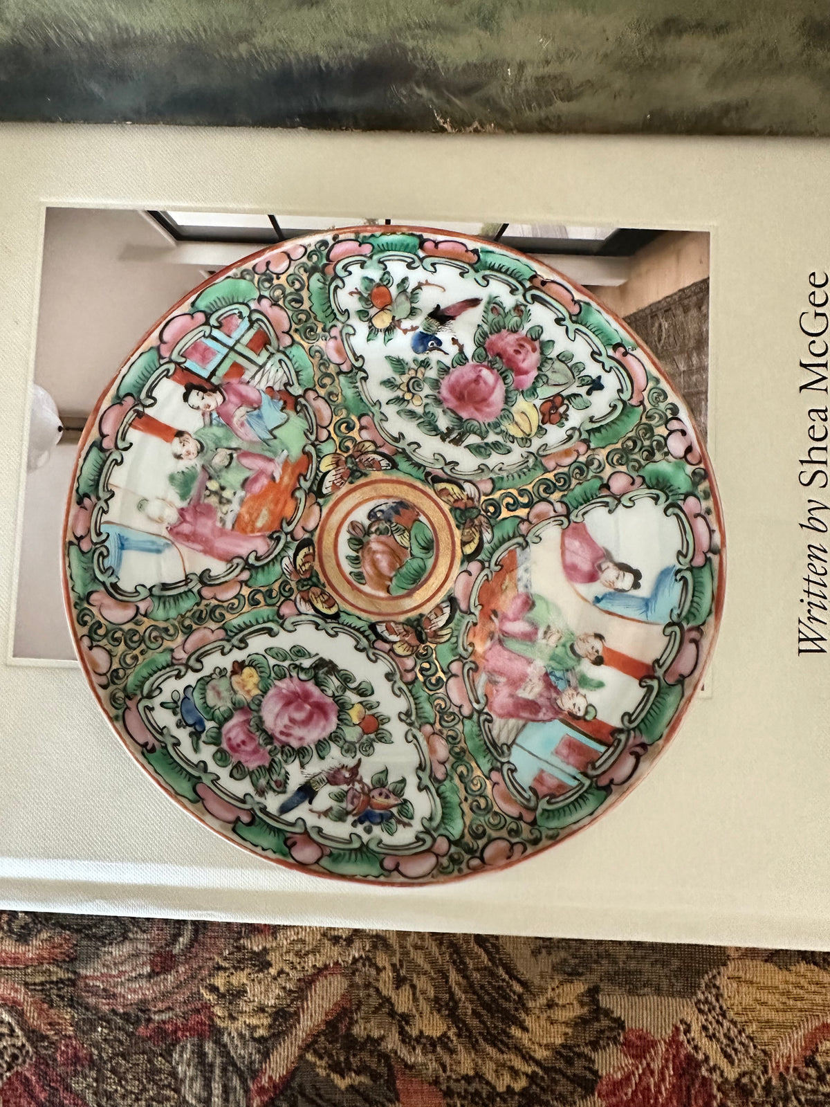 Antique Chinese Rose Medallion Plate | 6"