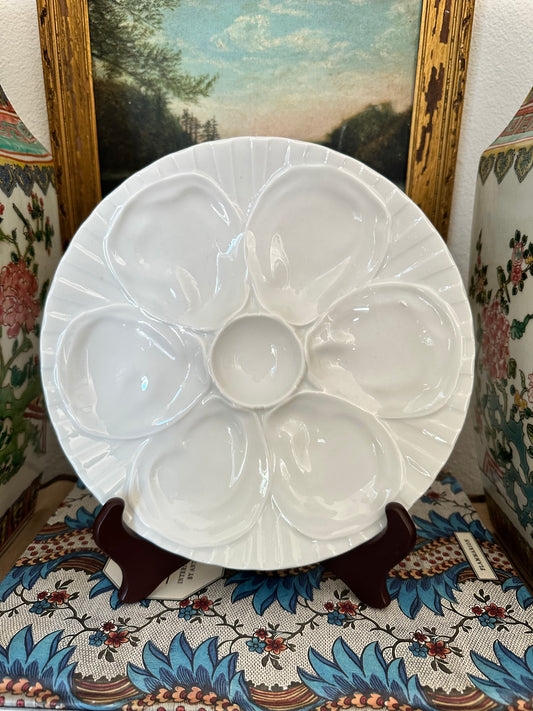Vintage Pillivuyt French Porcelain Oyster Plate