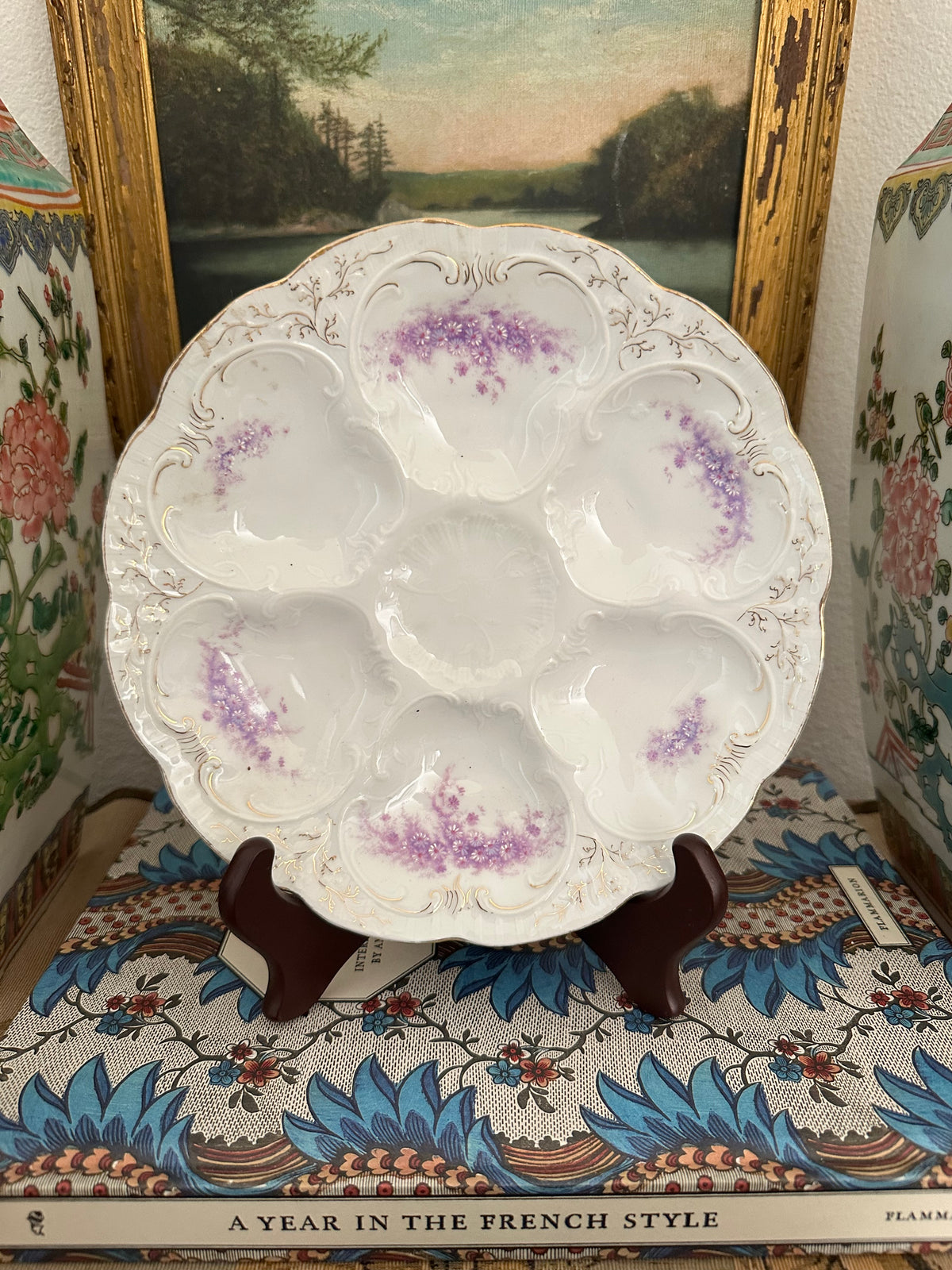 Antique Weimar Germany Porcelain Oyster Plate