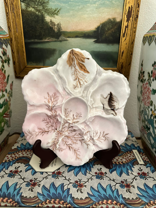 Antique Haviland & Co. Limoges Porcelain Oyster Plate