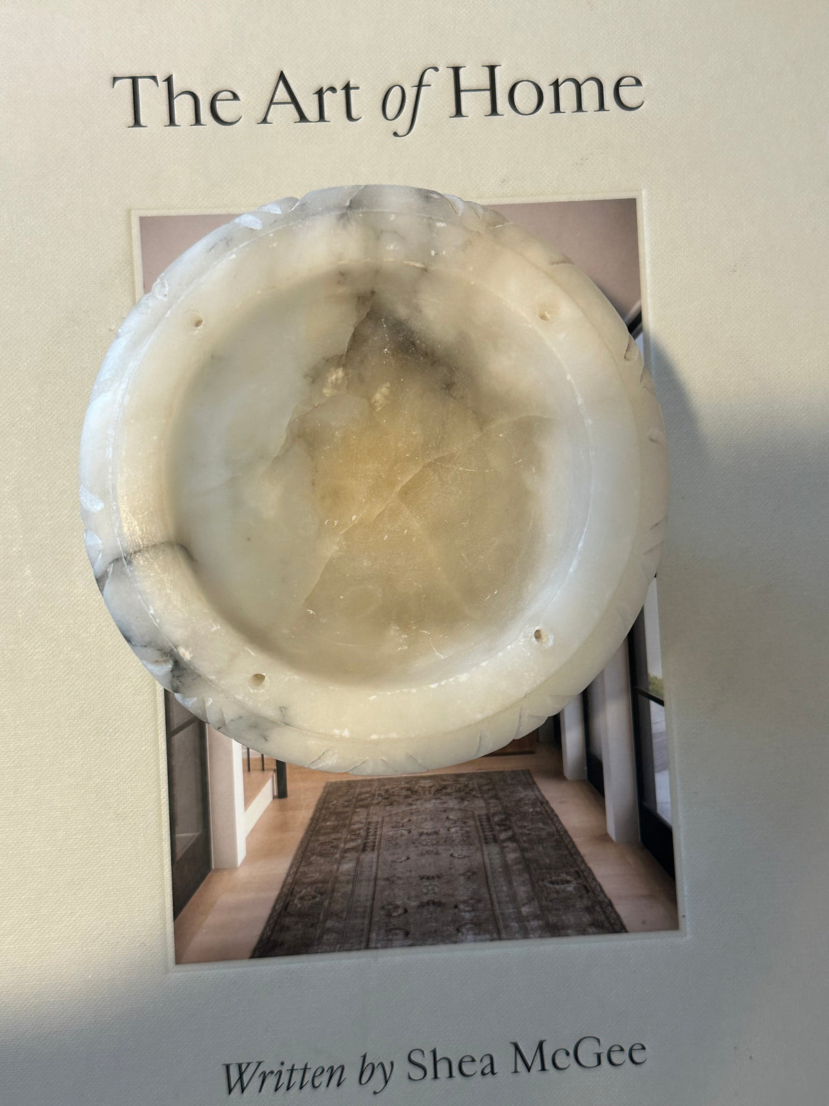 Vintage Italian Alabaster Bird Bath