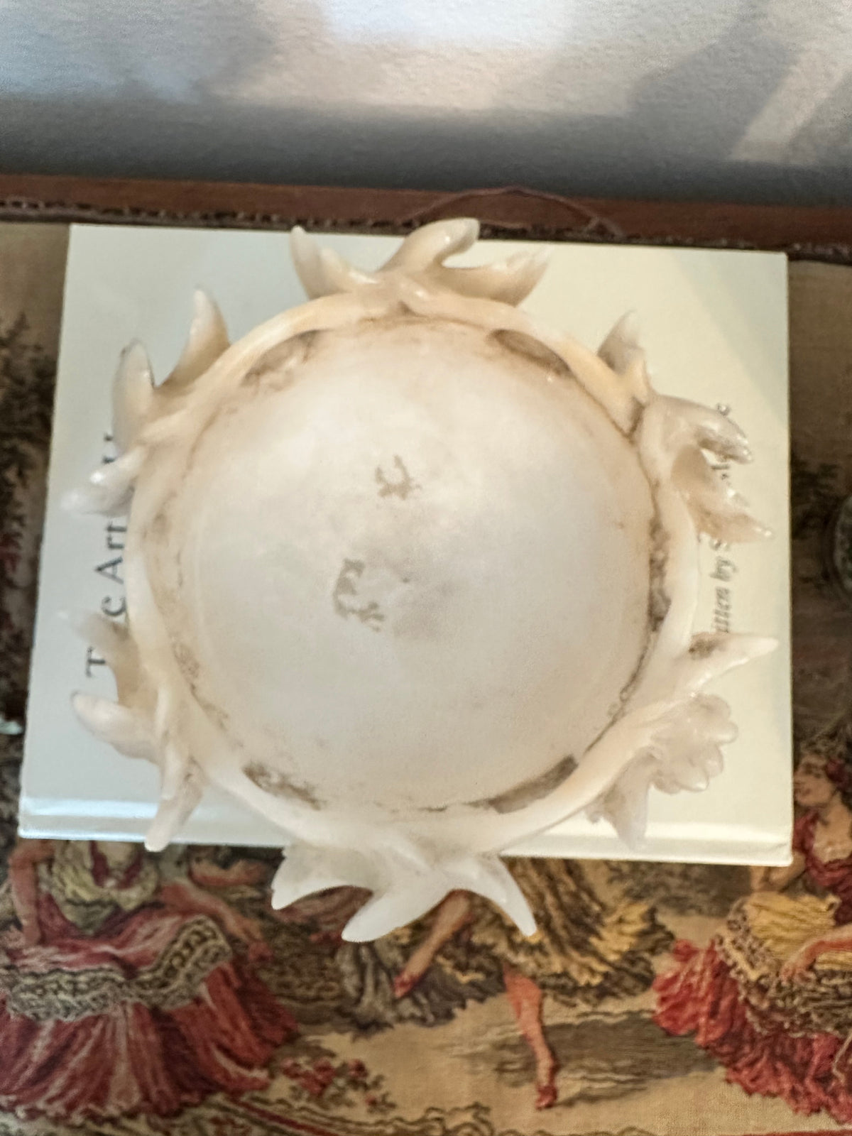 Vintage Italian Alabaster Tazza Bird Bath