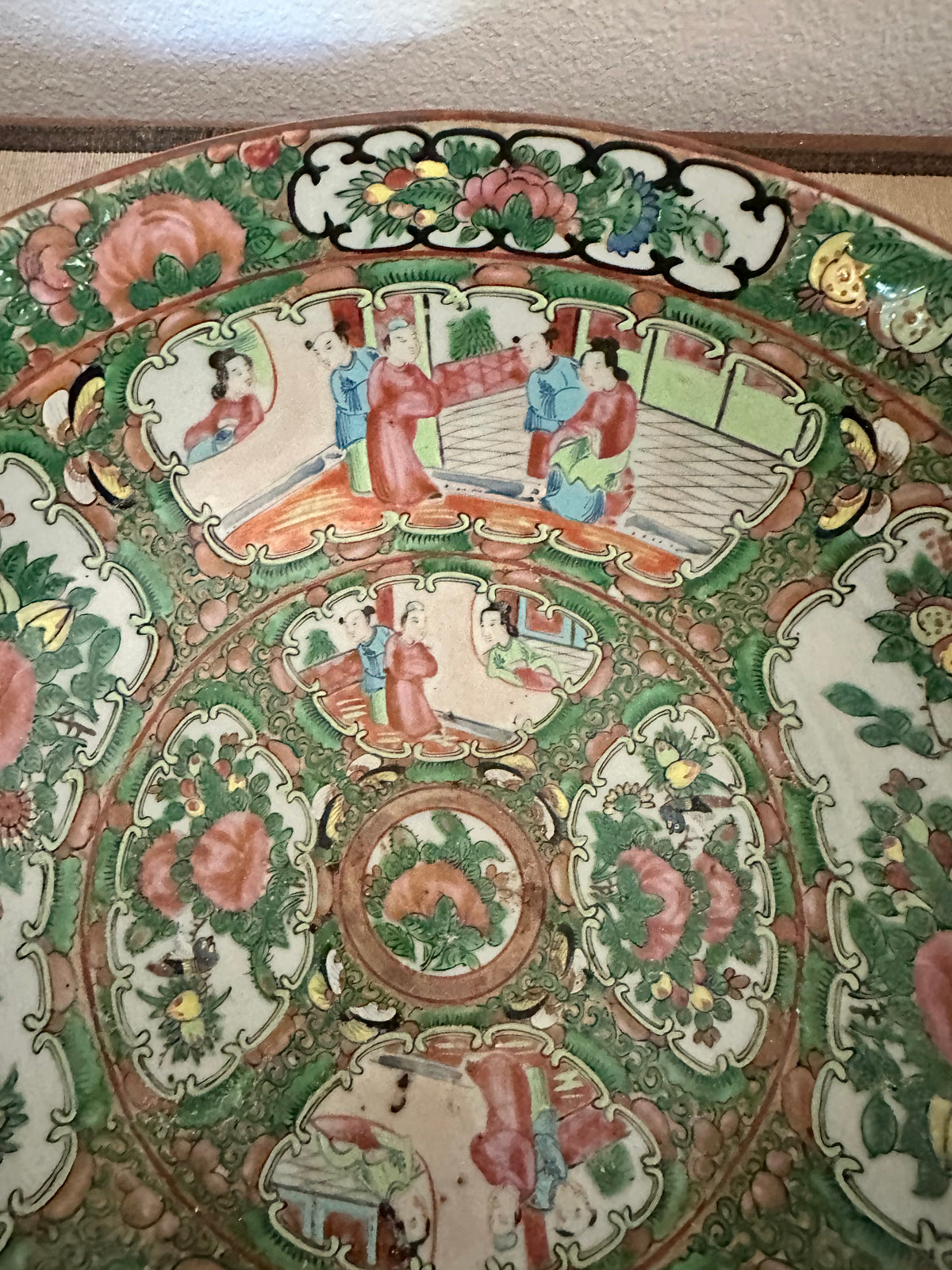 Antique Chinese Rose Medallion Bowl – 10.25"