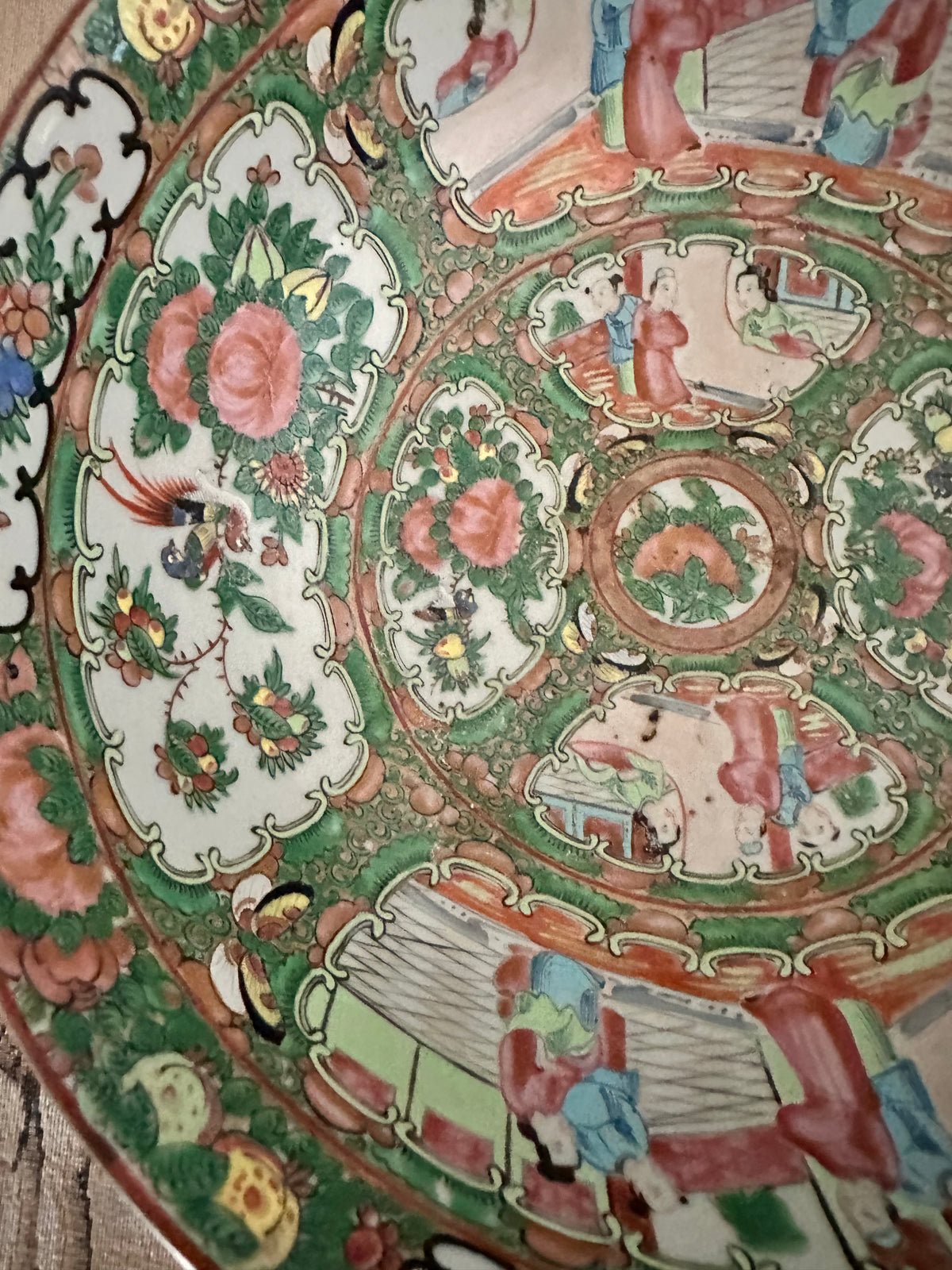 Antique Chinese Rose Medallion Bowl – 10.25"
