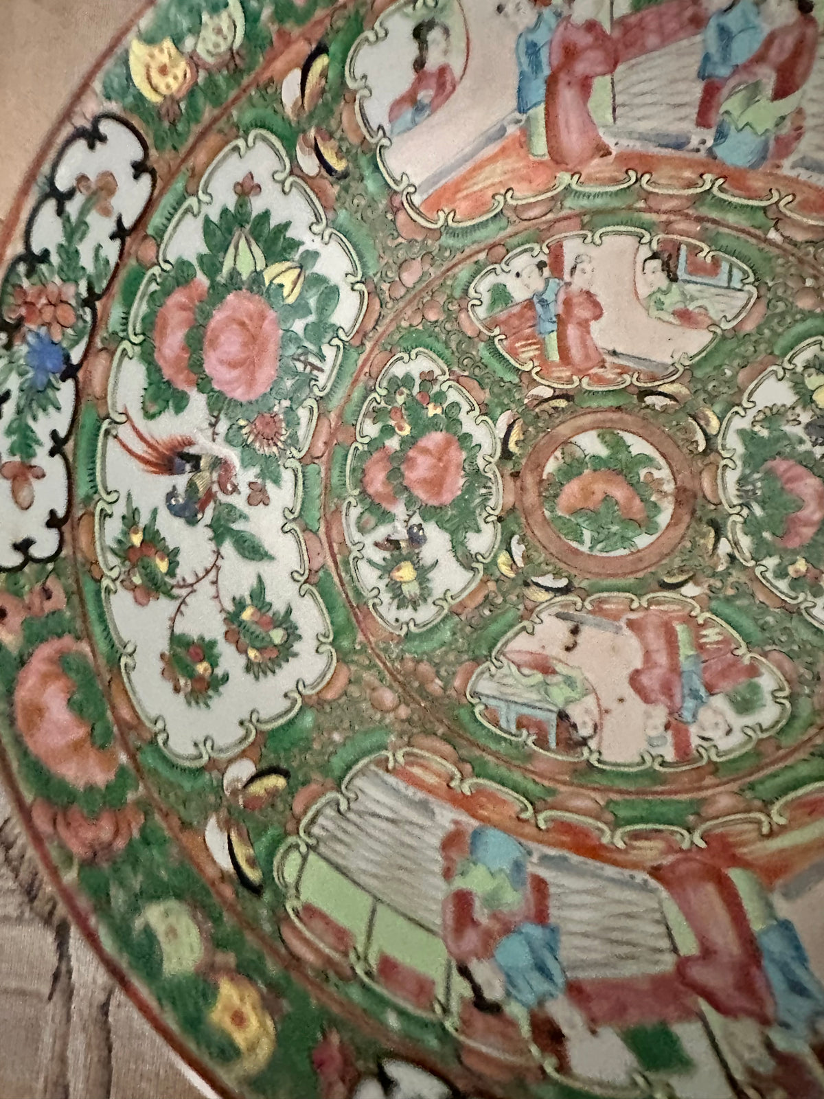 Antique Chinese Rose Medallion Bowl – 10.25"