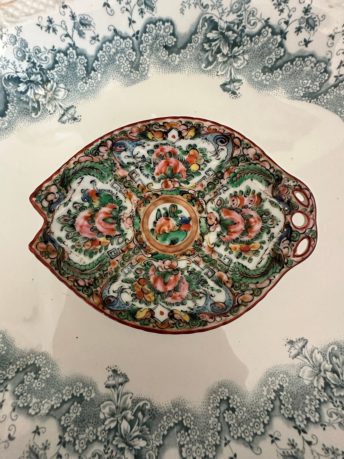 Circa 1920–1940 Rose Canton Fish Plates – Three Sizes Available