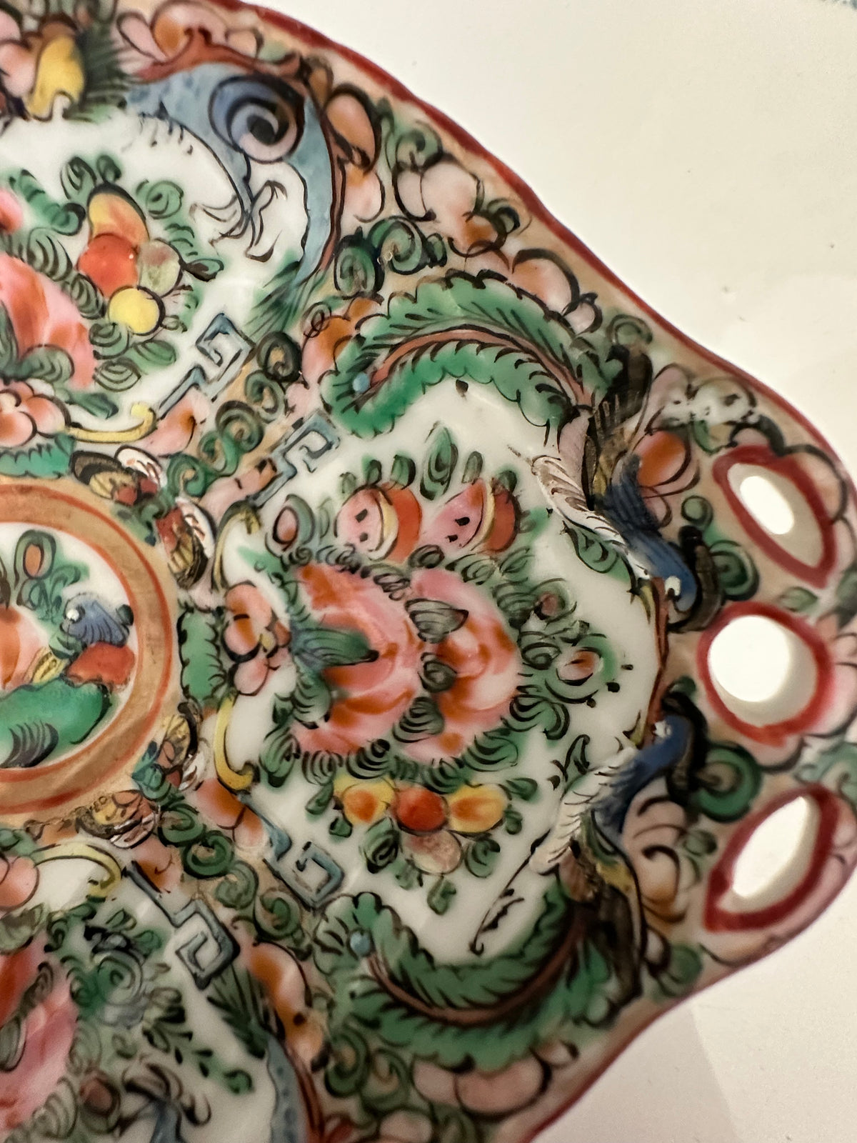 Circa 1920–1940 Rose Canton Fish Plates – Three Sizes Available