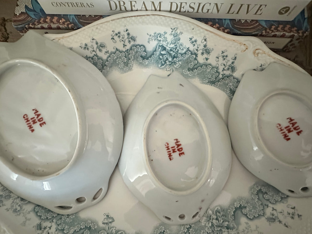 Circa 1920–1940 Rose Canton Fish Plates – Three Sizes Available