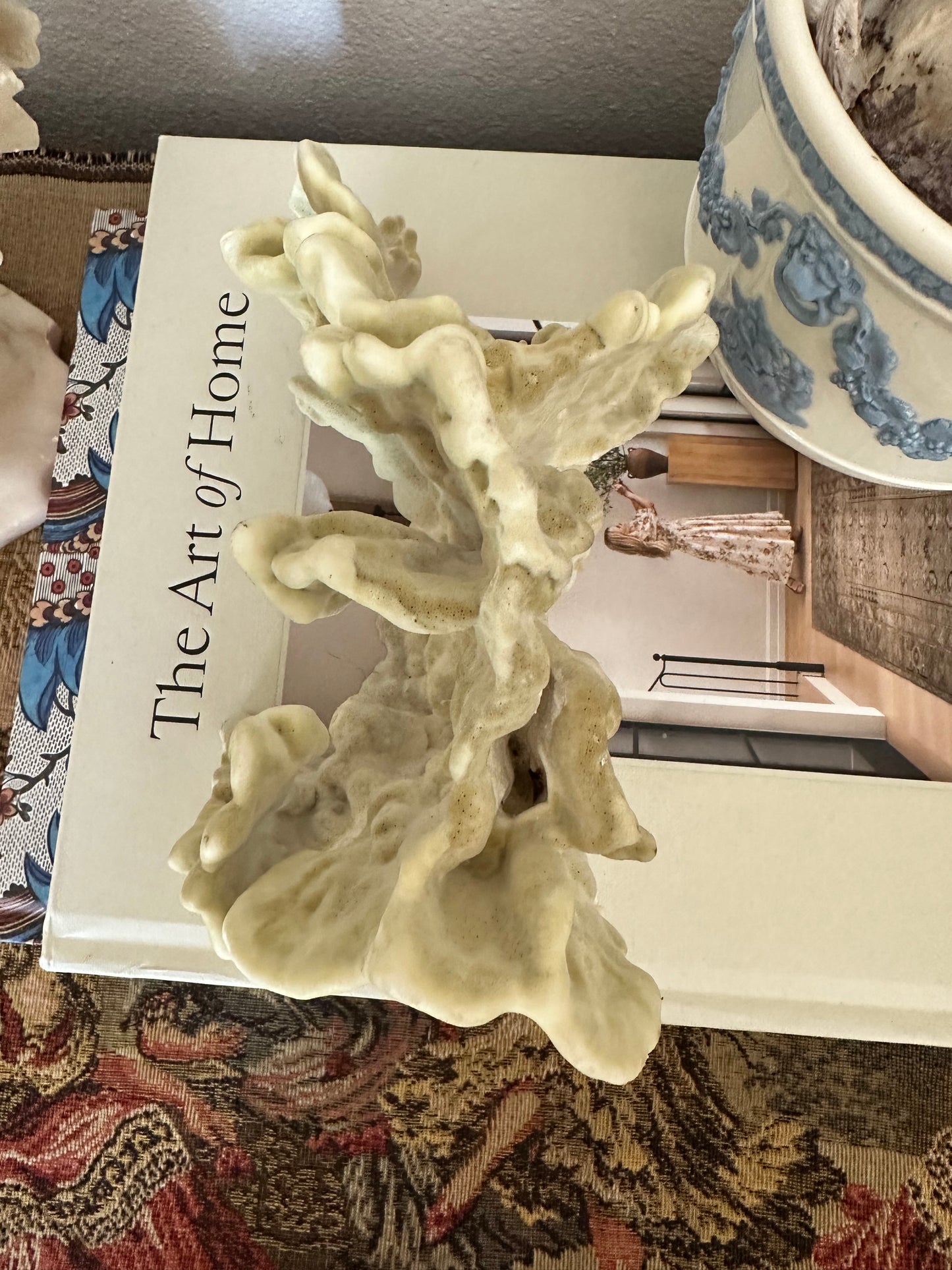 Natural Yellow Coral Specimen Sculpture