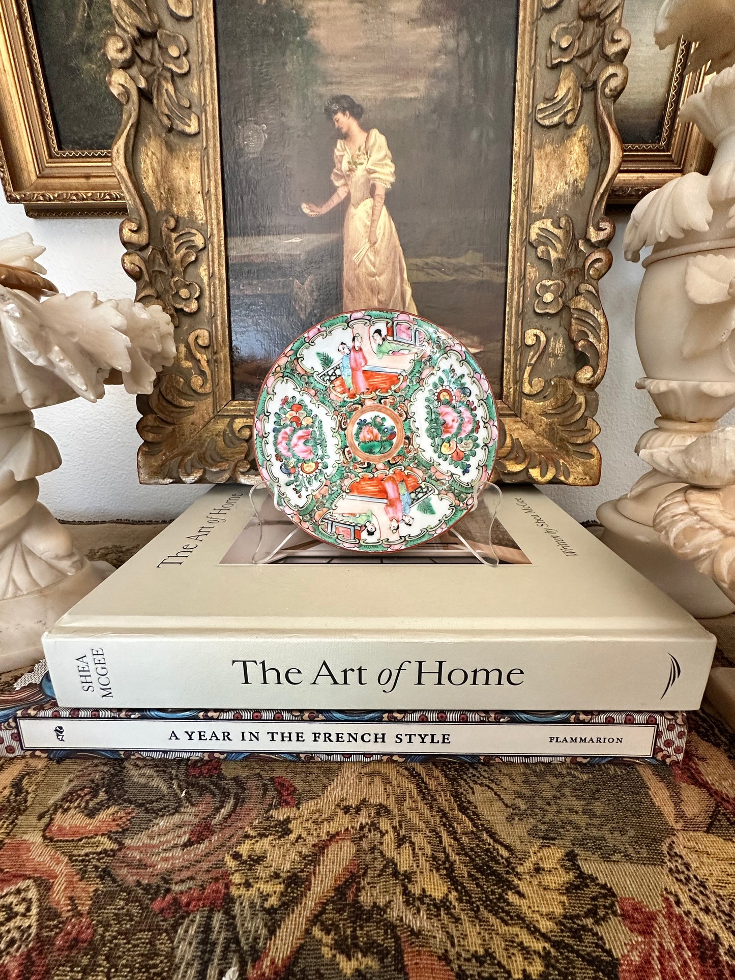 Vintage Chinese Rose Medallion Plate, Republic Period, circa 1920s–1940s - 5.5"