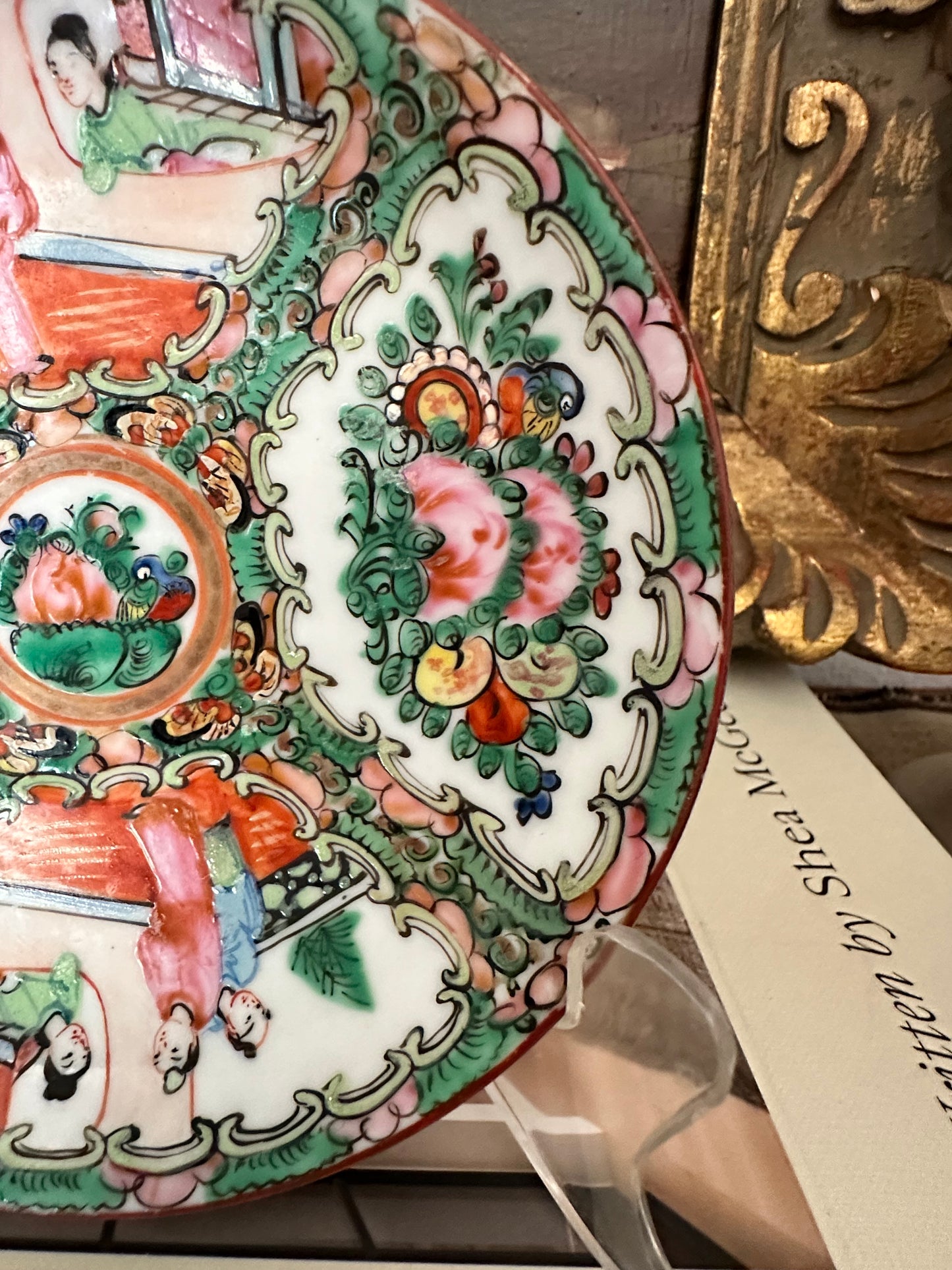 Vintage Chinese Rose Medallion Plate, Republic Period, circa 1920s–1940s - 5.5"