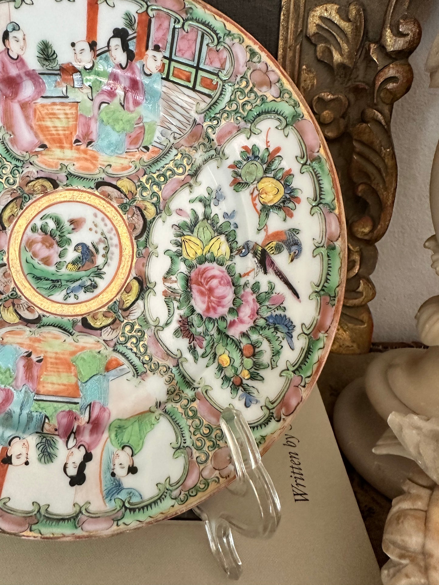 Antique Chinese Rose Medallion Plate | 8.5"