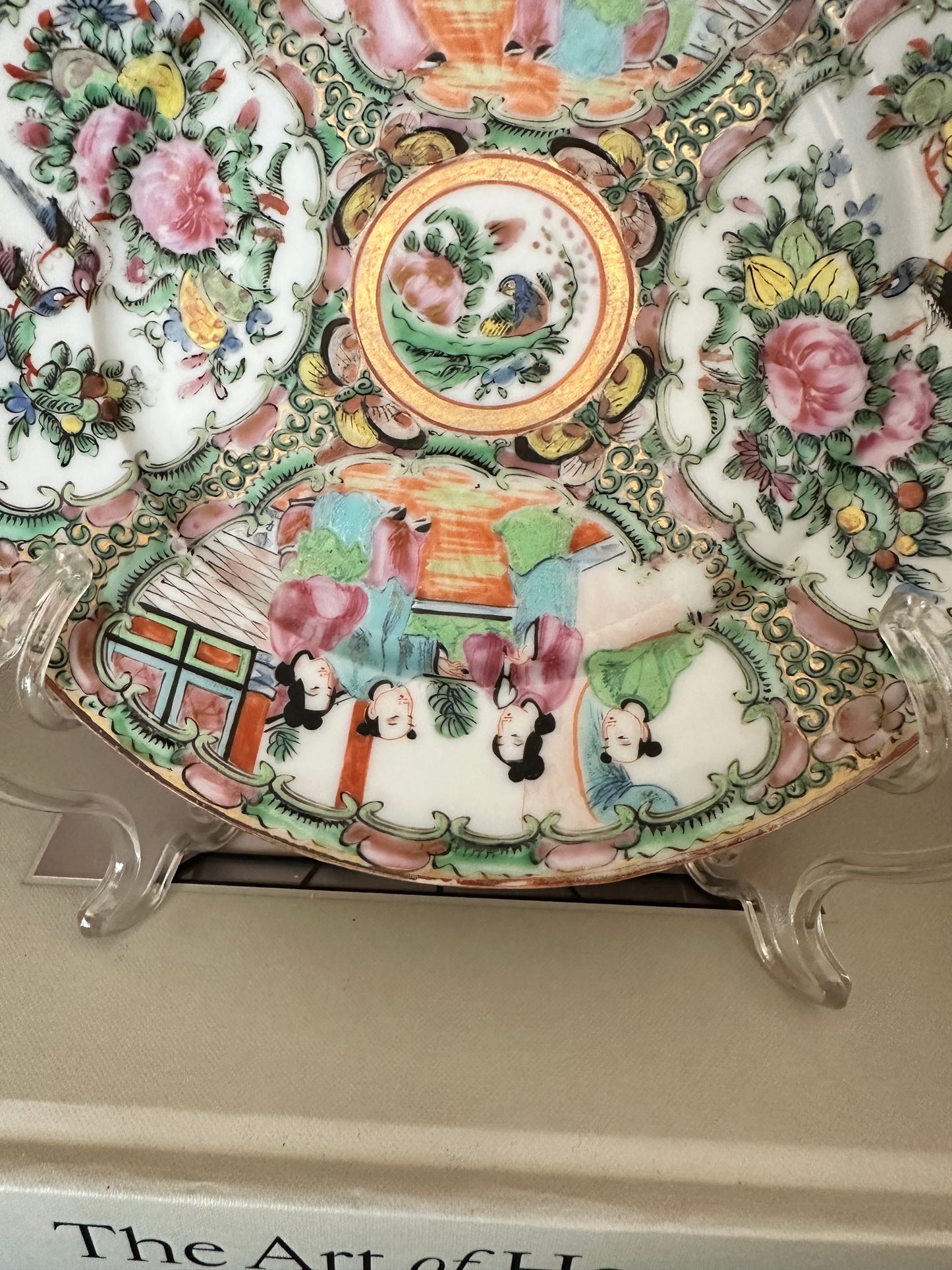 Antique Chinese Rose Medallion Plate | 8.5"
