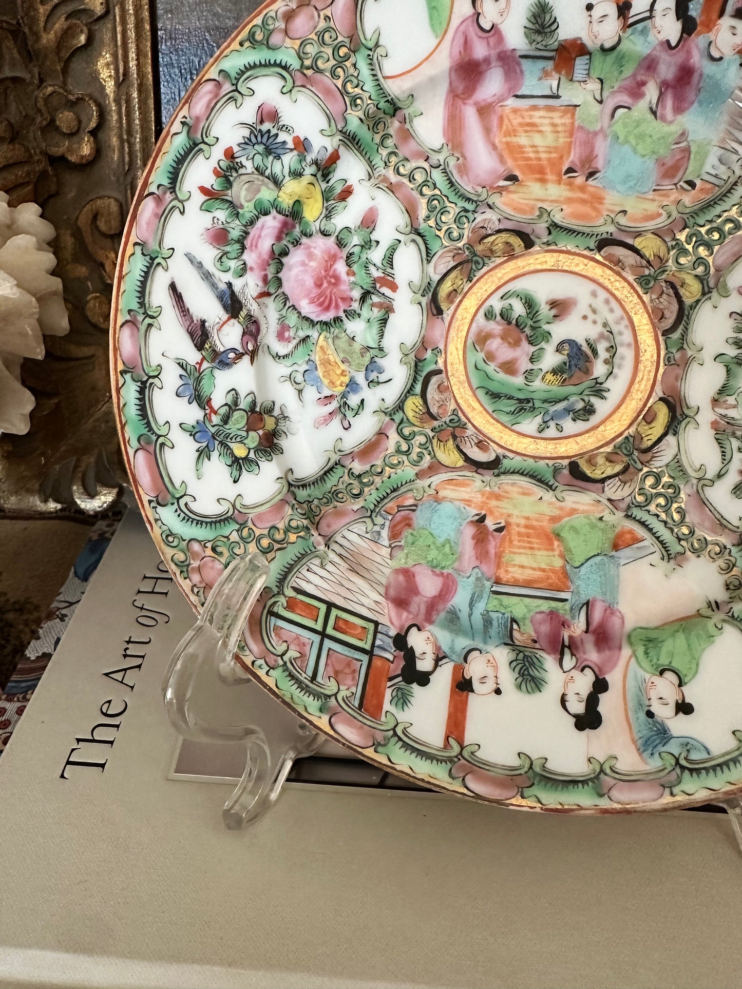 Antique Chinese Rose Medallion Plate | 8.5"