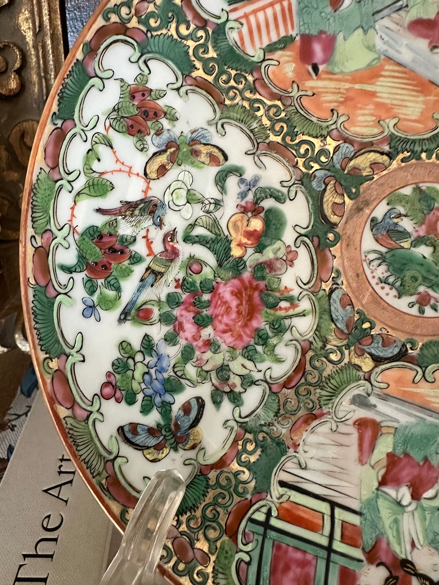 Antique Chinese Rose Medallion Plate | 8.25"