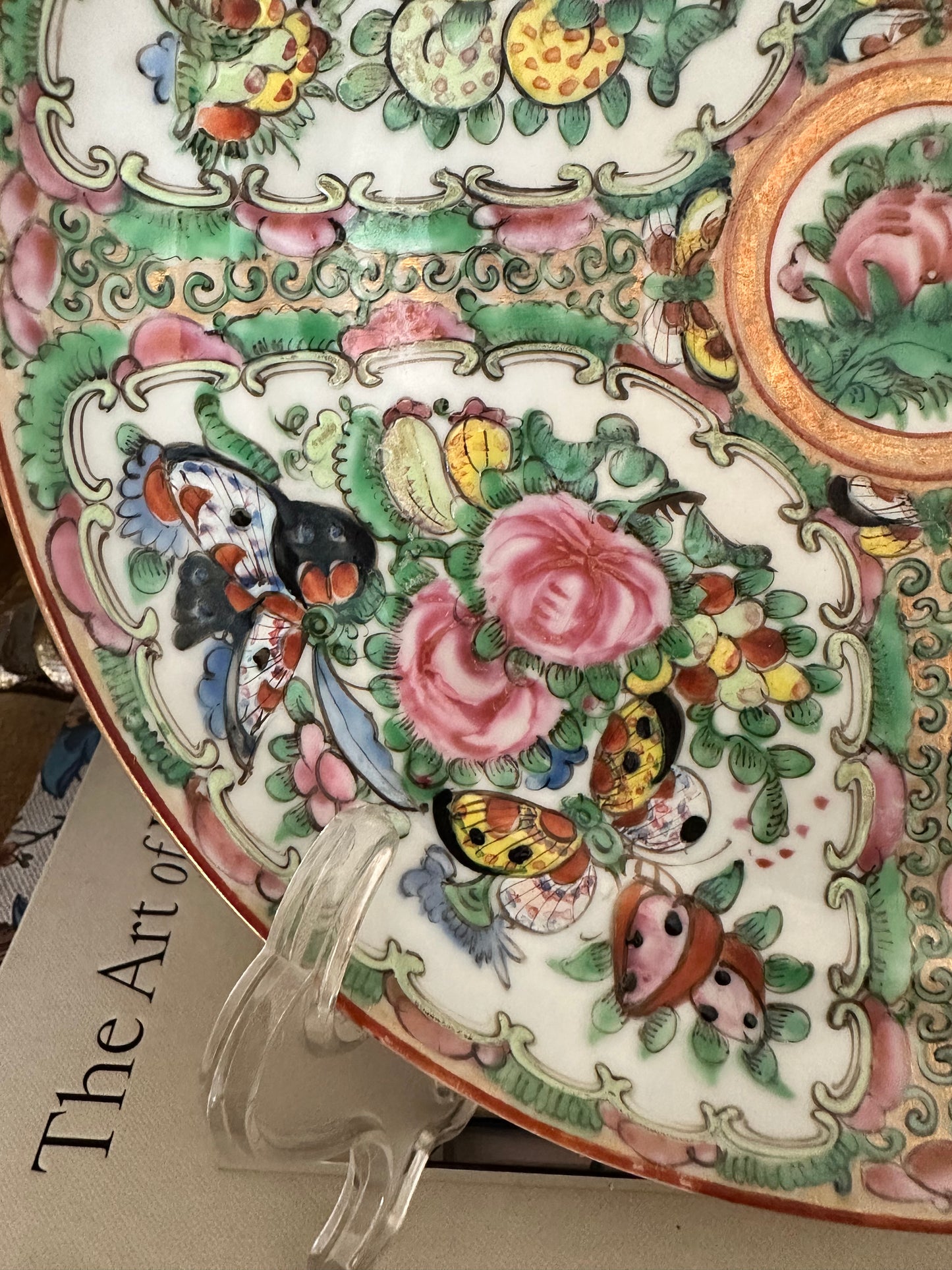 Antique Chinese Rose Canton Plate | 9.5"