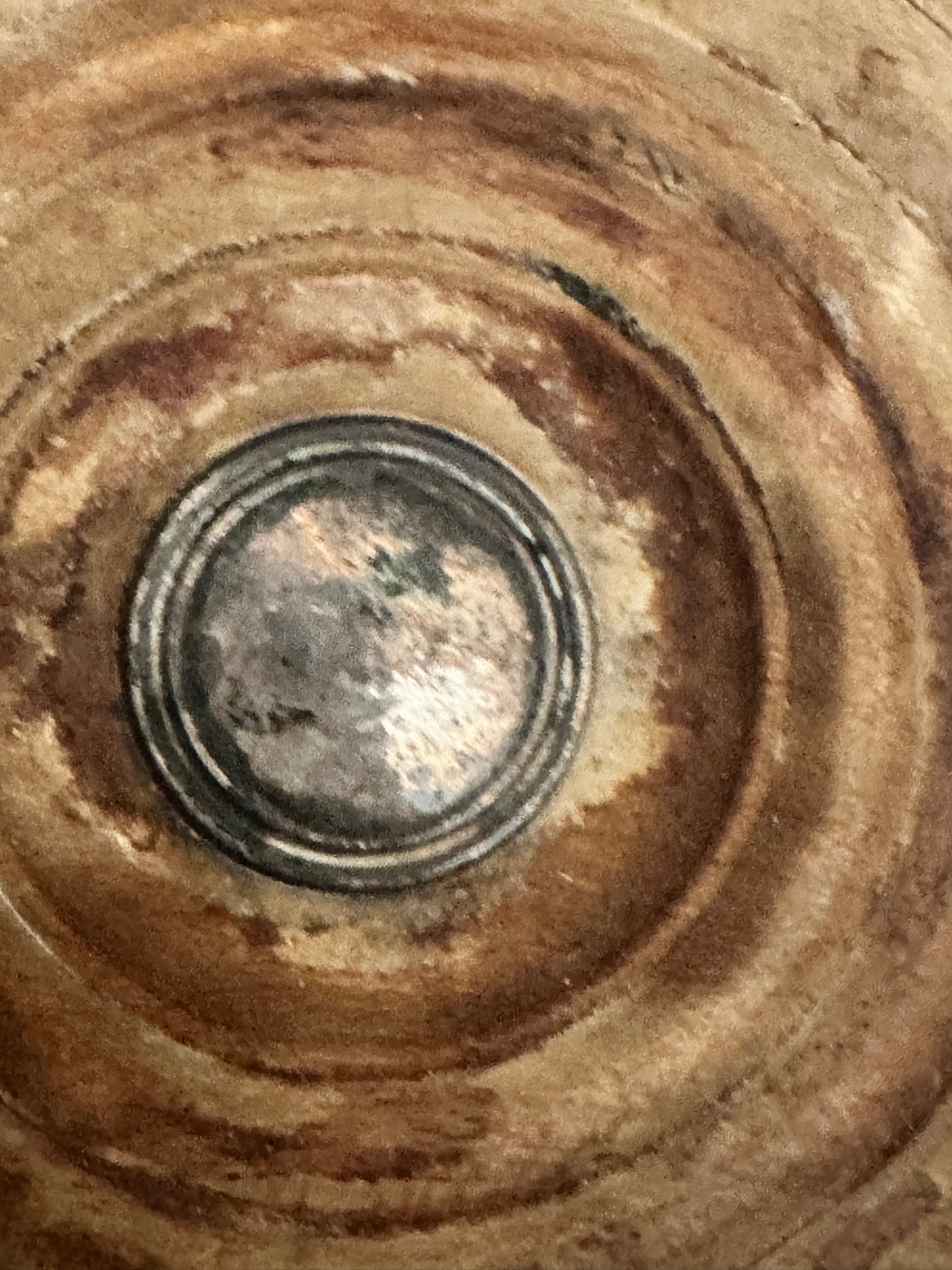 Vintage Wood & Silver Plate Wine Coaster, English Style Bottle Coaster