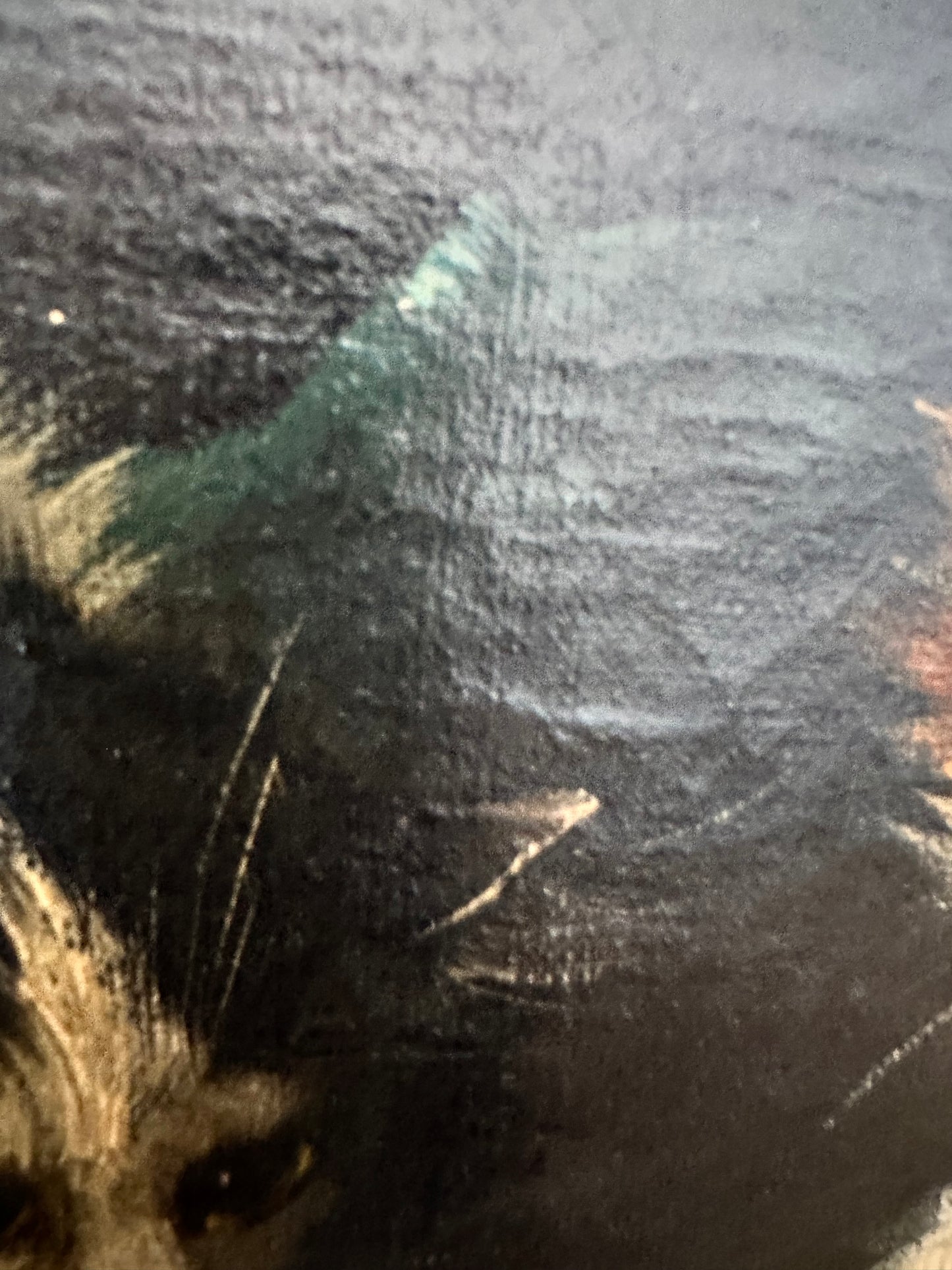 Antique Victorian Oil Painting of Kittens | Moody Cat Portrait