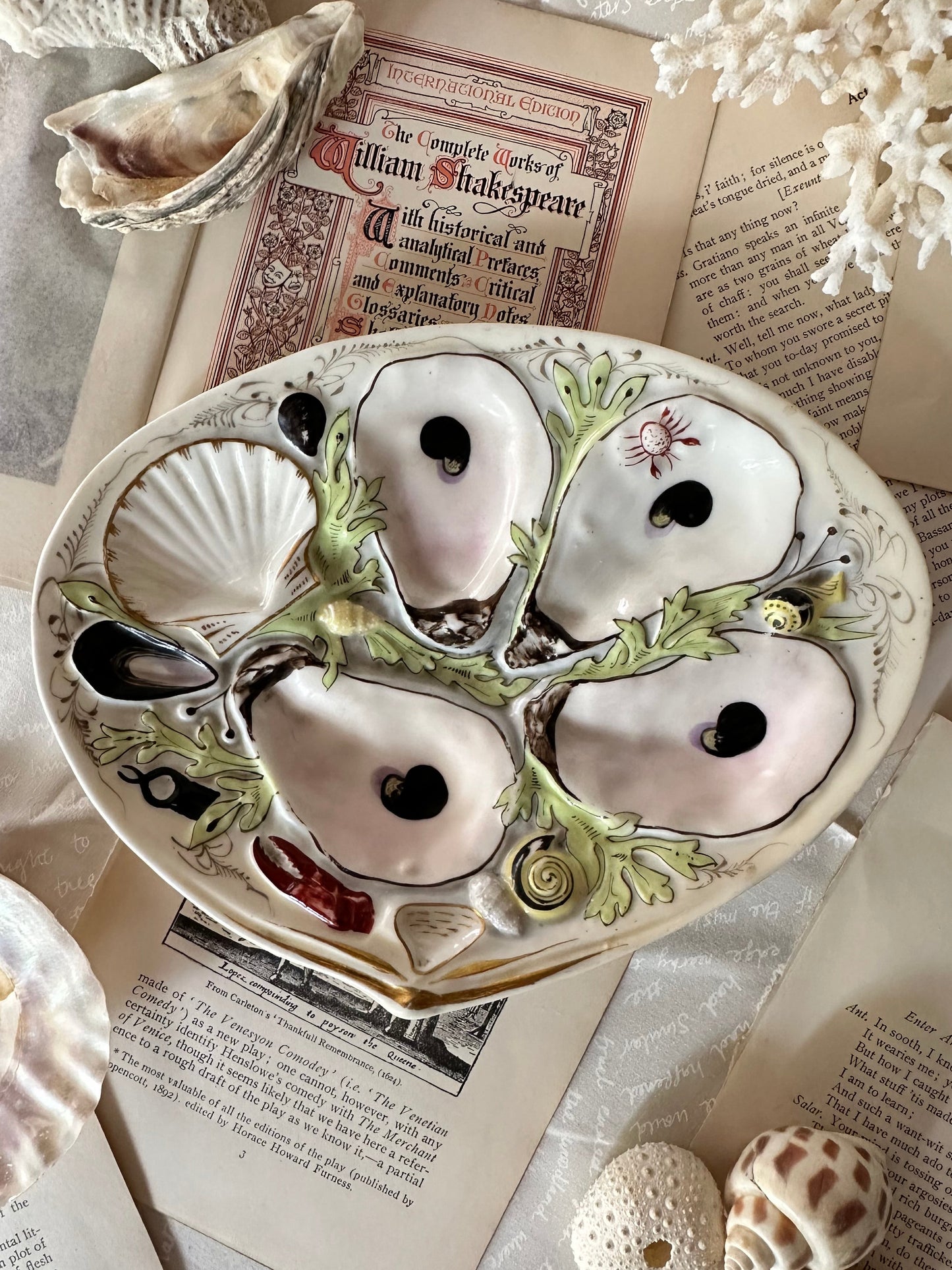 Antique UPW Union Porcelain Works Oyster Plate