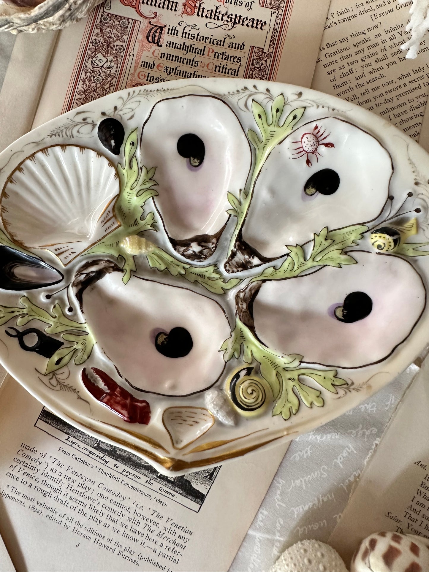 Antique UPW Union Porcelain Works Oyster Plate