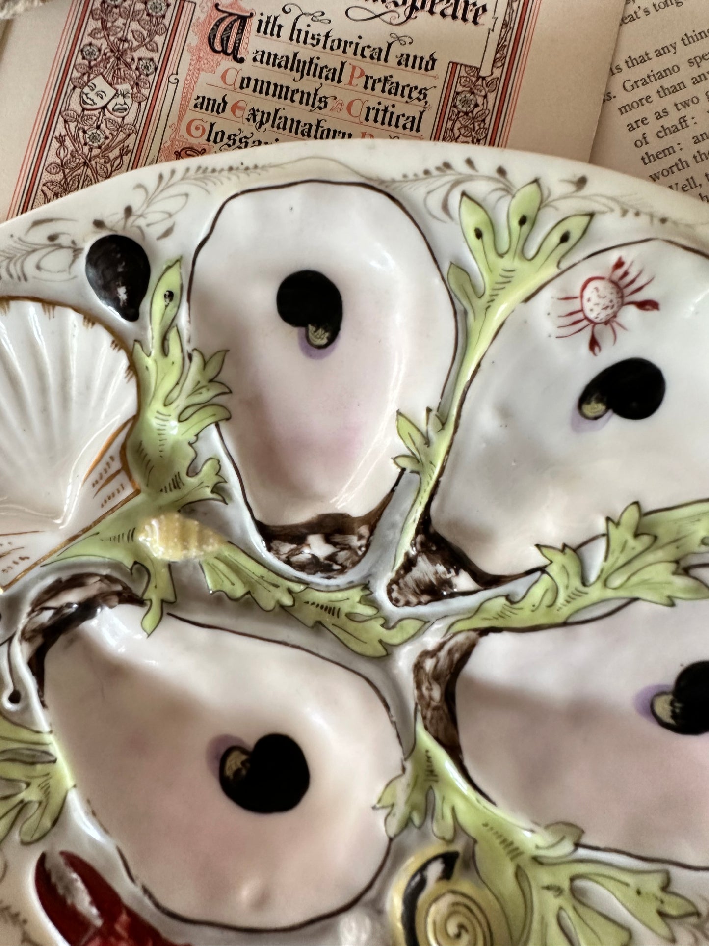 Antique UPW Union Porcelain Works Oyster Plate