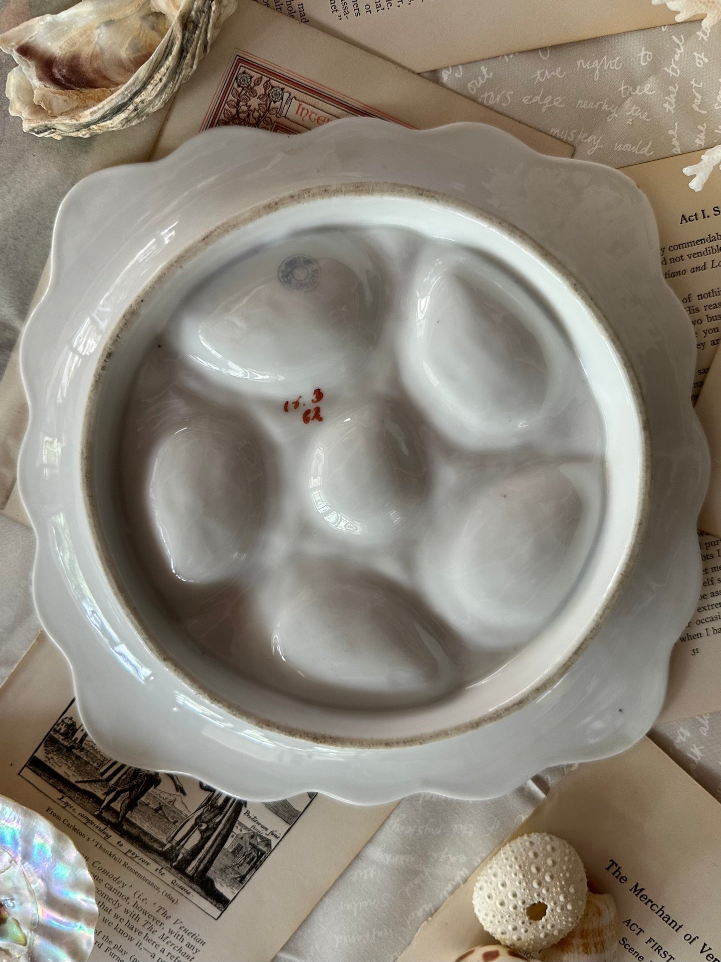 Antique Marx Gutherz Austria Oyster Plate