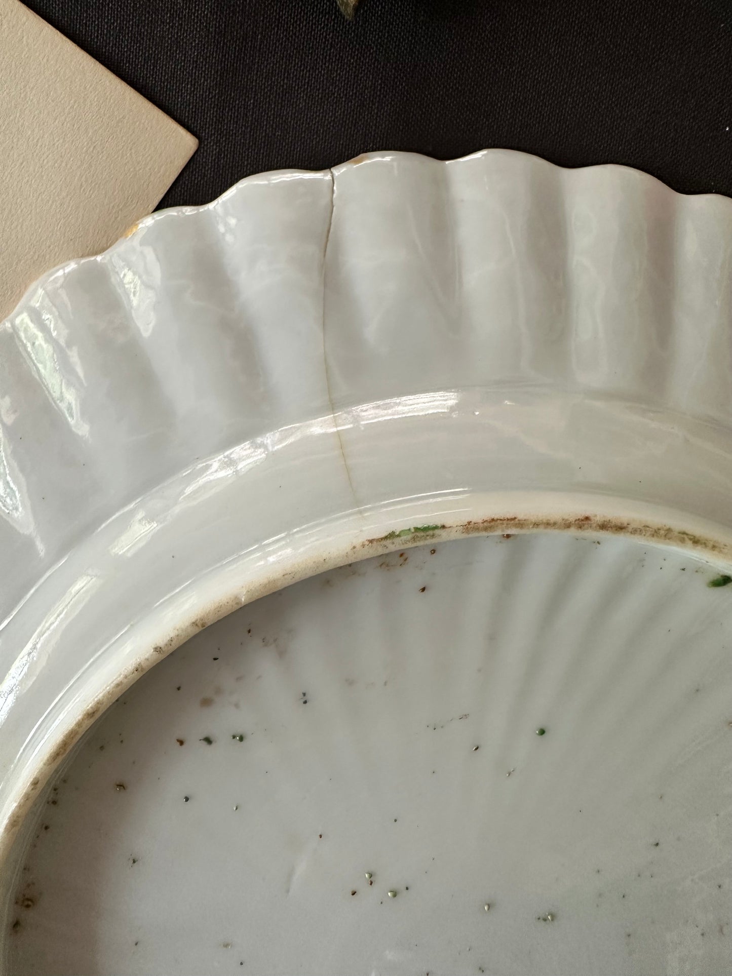 19th Century Antique Chinese Rose Medallion Scalloped Plates | 8.5" | 3 Available