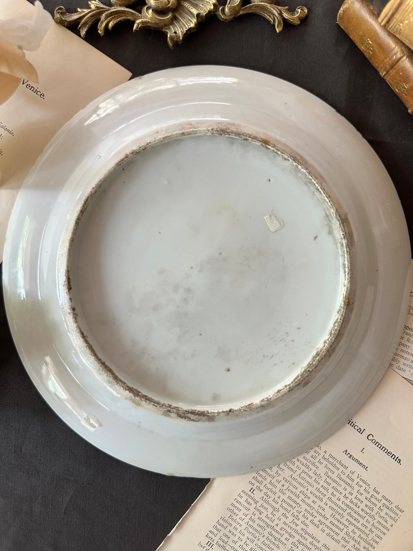 Antique Chinese Thousand Butterflies Porcelain Plate | 9.25"