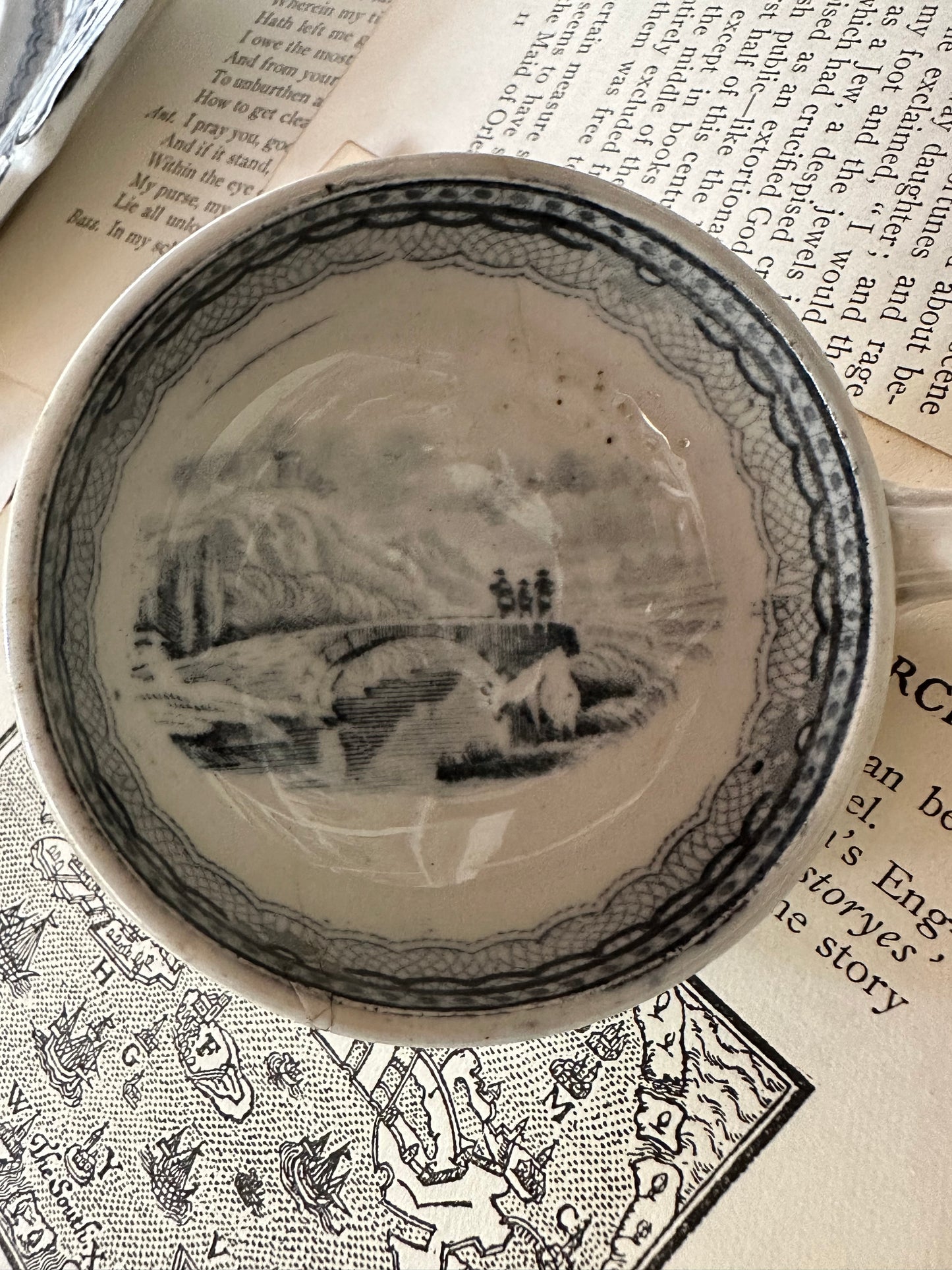 Antique Copeland Blue Transferware Tureen Set Circa 1870s