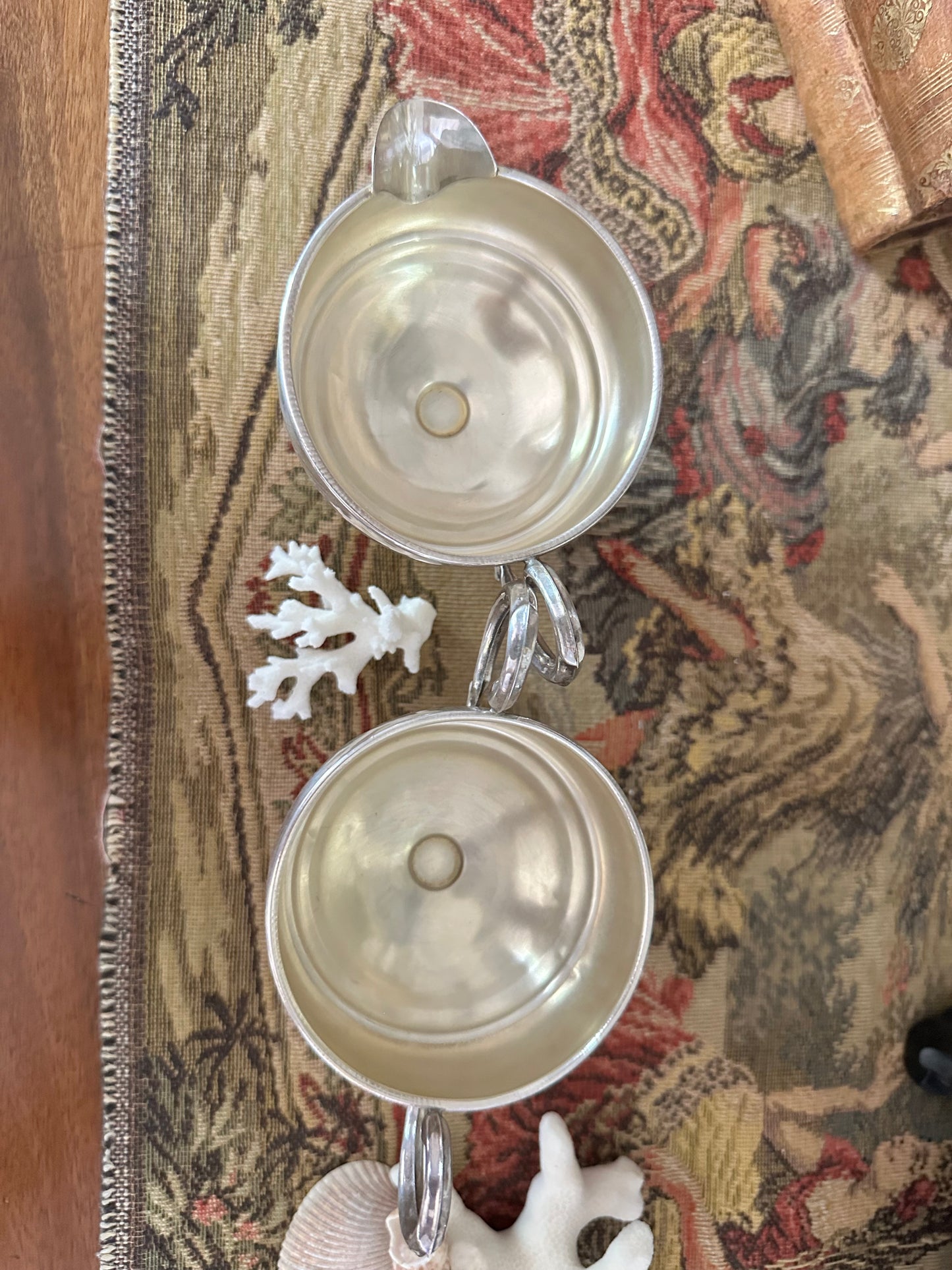 Vintage Sterling Silver Weighted Creamer & Open Sugar Bowl Set | Pedestal Footed Pair