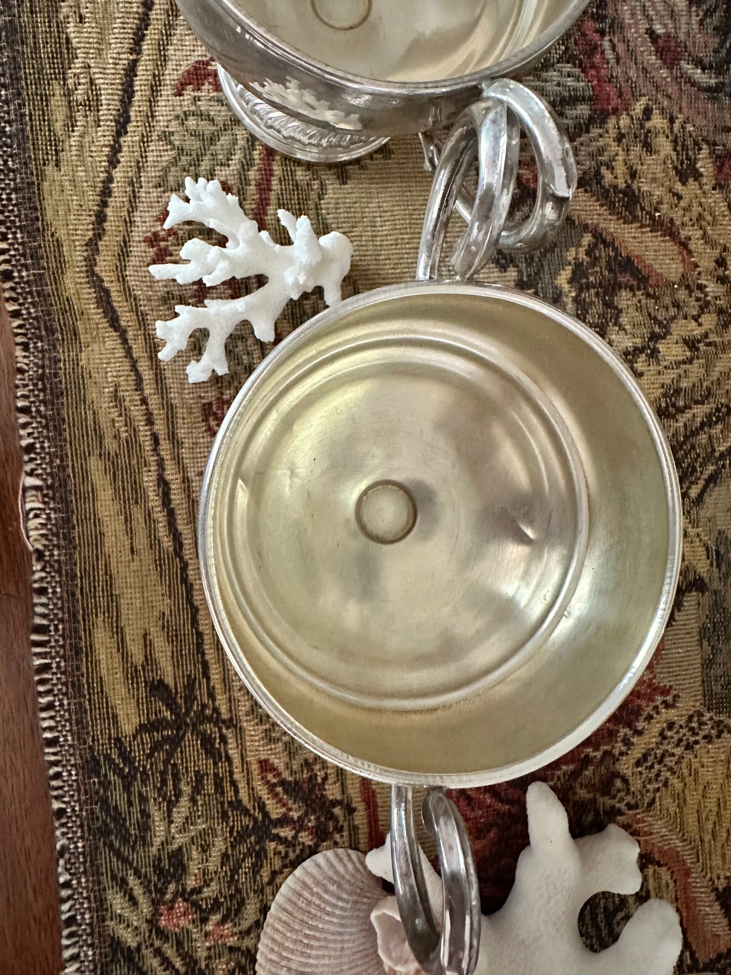 Vintage Sterling Silver Weighted Creamer & Open Sugar Bowl Set | Pedestal Footed Pair