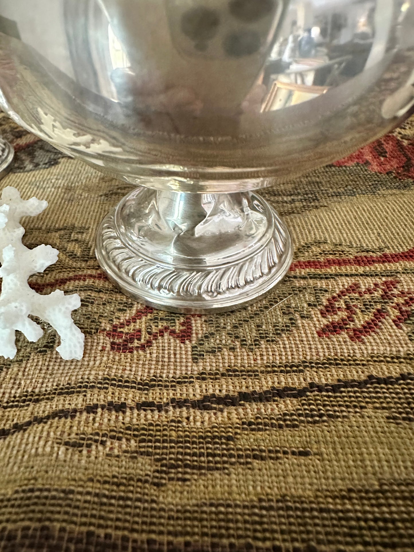 Vintage Sterling Silver Weighted Creamer & Open Sugar Bowl Set | Pedestal Footed Pair