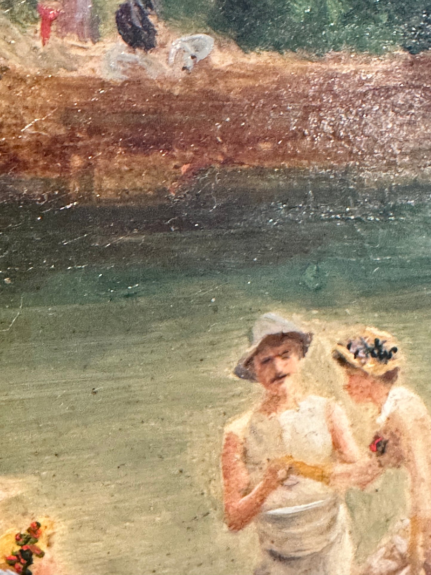European Genre Scene Painting in Gilt Frame, Signed “d’al Scala”
