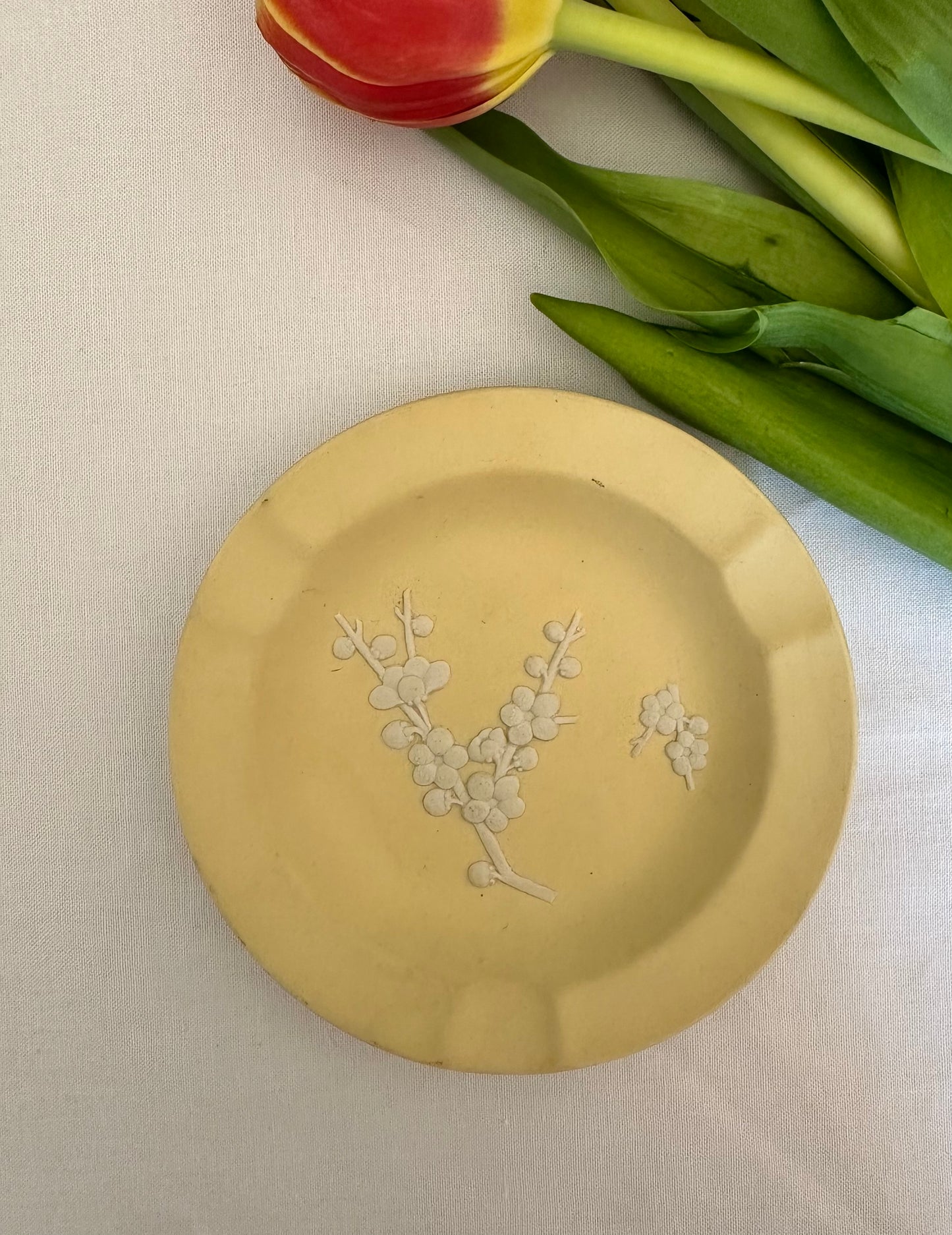 Vintage Wedgwood Jasperware Primrose Trinket Dish