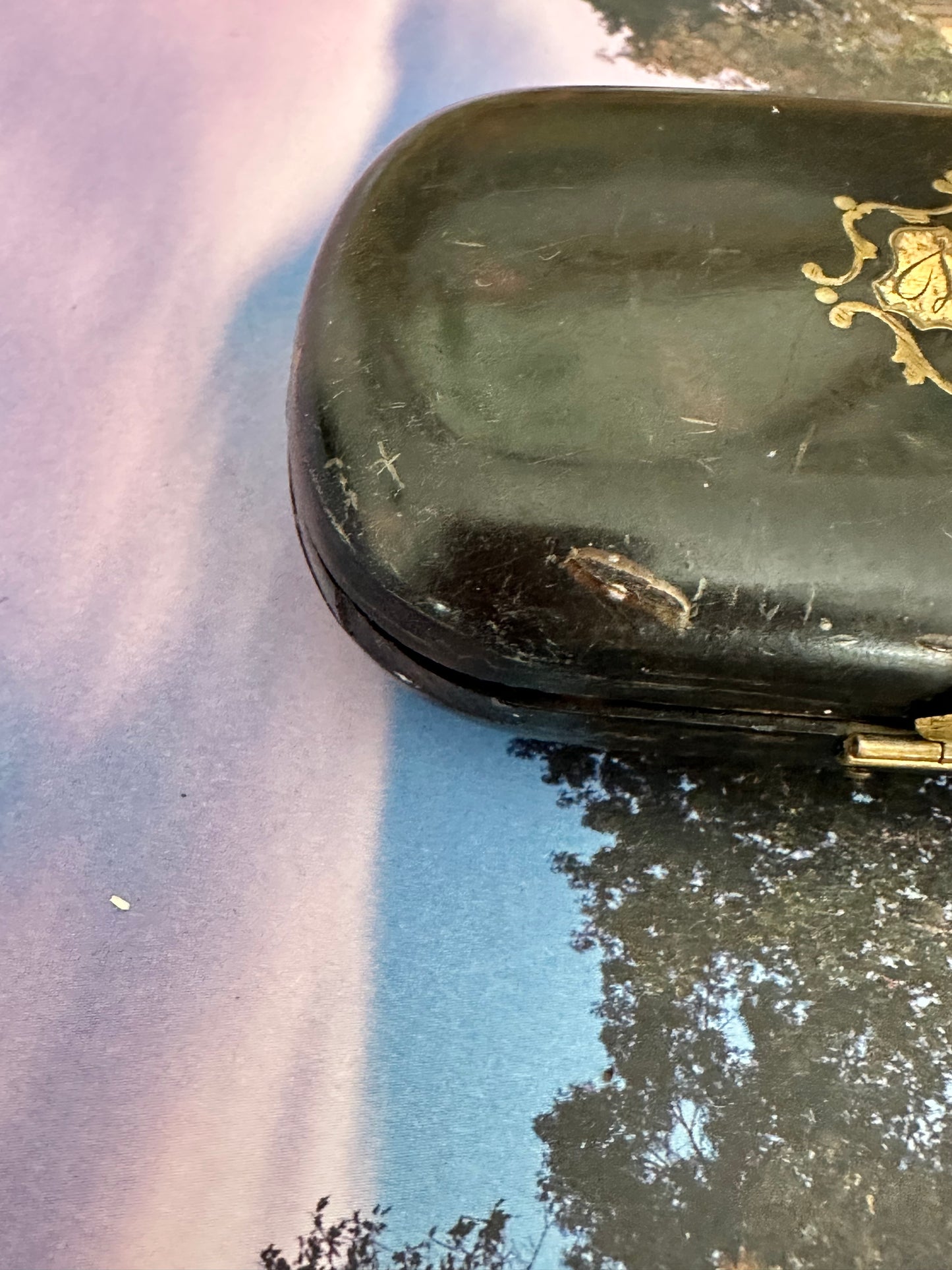 Antique Faux Tortoiseshell Étui with Gilt Decoration