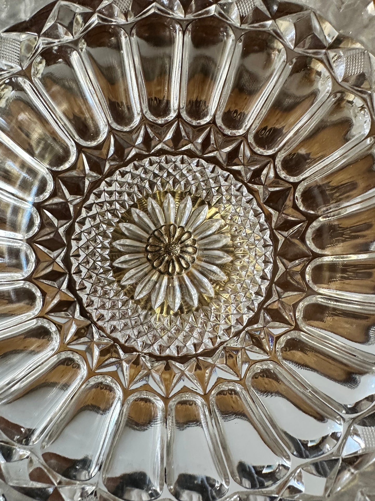 Vintage Hollywood Regency Crystal Compote