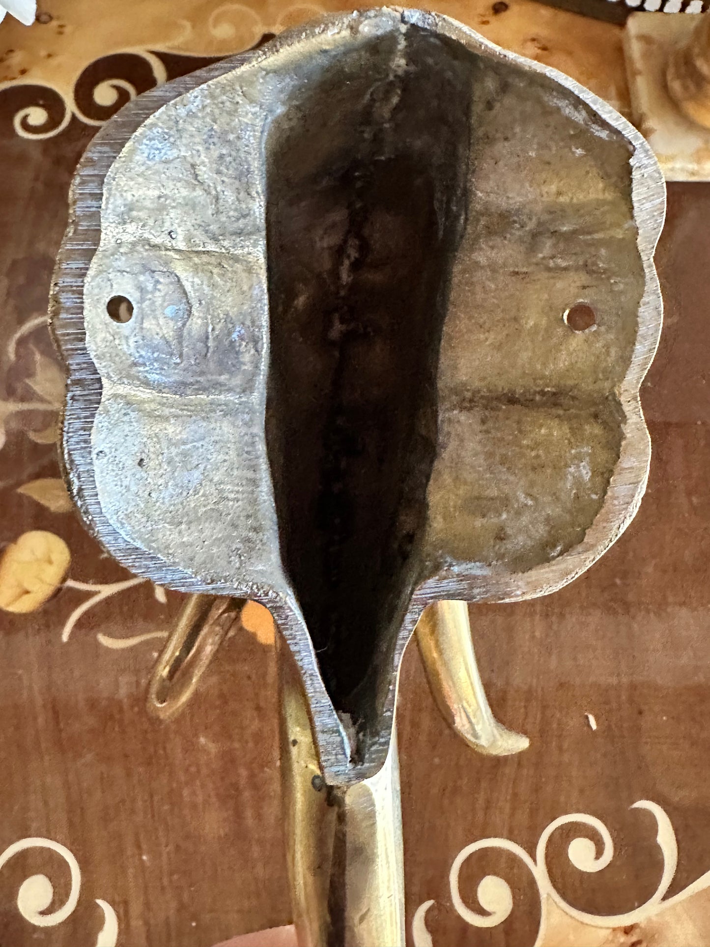 Vintage Brass Elephant Wall Hook