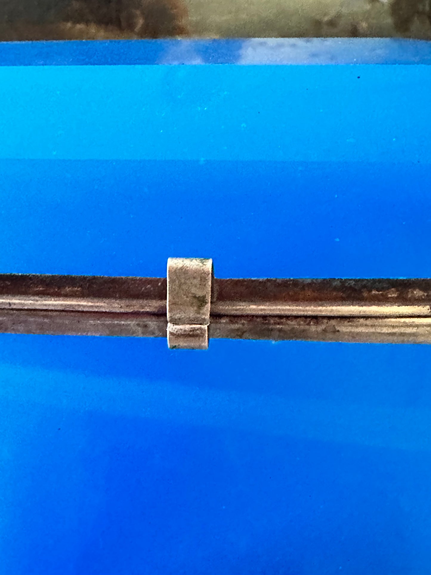 Antique French Blue Opaline Glass Casket