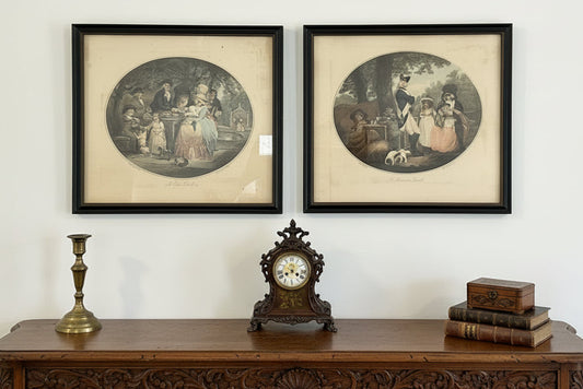 Pair of Antique English Stipple Engravings After George Morland, Engraved by F.D. Soiron, Circa 1790s