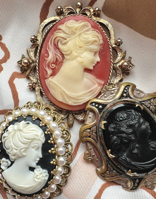 Vintage Cameo Brooches