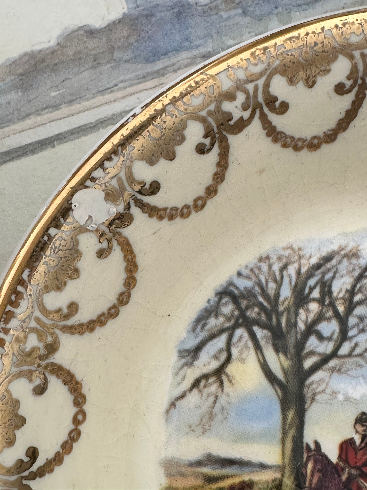 Vintage 1960s Irish Arklow Pottery Fox Hunt Dish