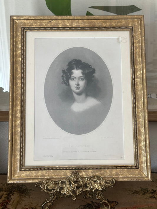 Antique Engraving The Countess After Sir Thomas Lawrence Vernon Gallery